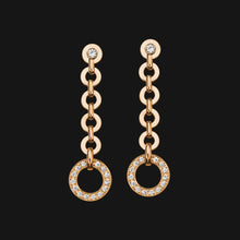 Load image into Gallery viewer, 18k-rose-gold-infinite-link-earrings.jpg
