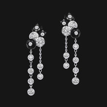 Load image into Gallery viewer, 18k Dangling Obsidian Earrings